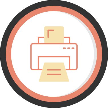 Yazıcı. Web simgesi basit illüstrasyon