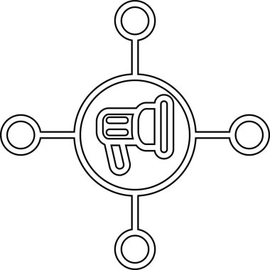 şebeke. Web simgesi basit illüstrasyon