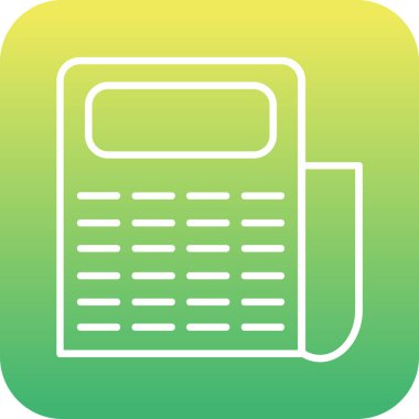 Eşsiz Hesaplayıcı çizgi vektör simgesi