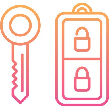 Anahtar. Web simgesi basit illüstrasyon