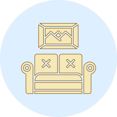 Mobilyaların modern vektör illüstrasyonu