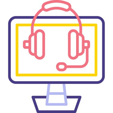 Dizüstü bilgisayar simgesi vektör çizimi