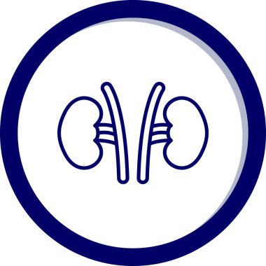 Böbrek simge vektör çizim