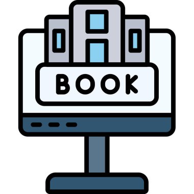 Eğitim kitabı. Web simgesi basit illüstrasyon