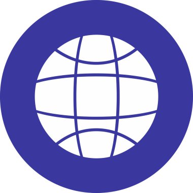 dünya web simgesi basit tasarım