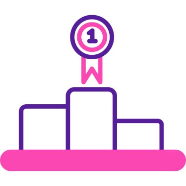 Bir numaralı işareti ve bir numaralı izole edilmiş tek bir simgenin vektör çizimi