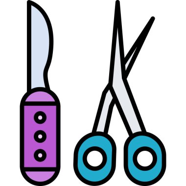 Makas. Web simgesi basit tasarım