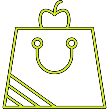 çanta çanta alışveriş simgesi ana hat biçiminde