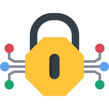 düz vektör simgesini kilitle