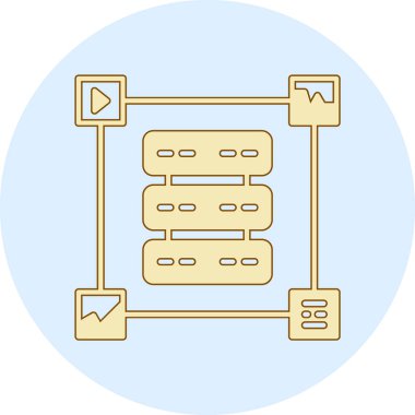ağ simgesi. Web için bağlantı vektör simgelerinin basit illüstrasyonu