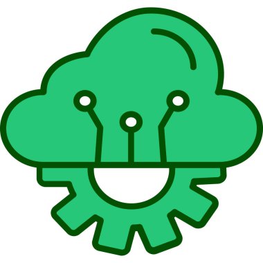 Bulut. Web simgesi basit illüstrasyon