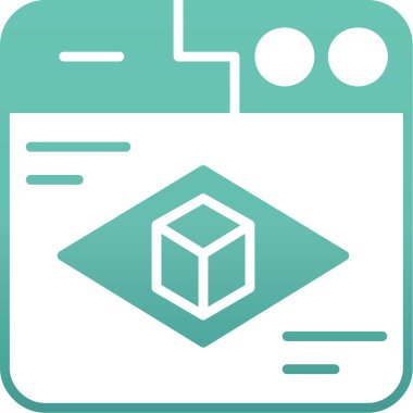 Bir kutu simgesinin vektör illüstrasyonu