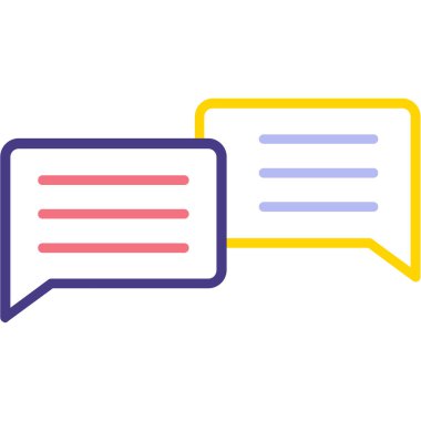 Sohbet ileti vektör illüstrasyonu