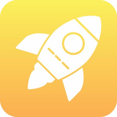 Modern b 'nin vektör çizimi roket simgesinden yoksun