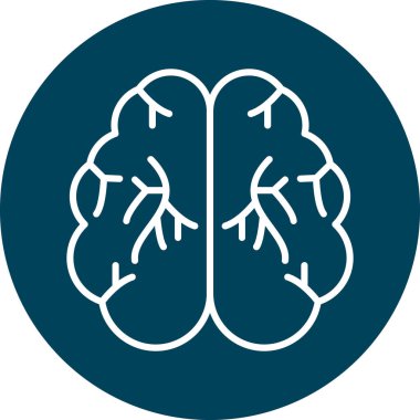 beyin ikonu vektör illüstrasyonu