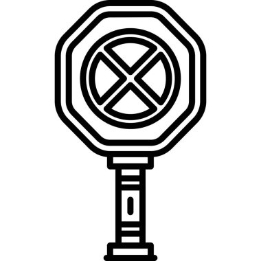 Trafik İşareti simgesi, vektör illüstrasyonu
