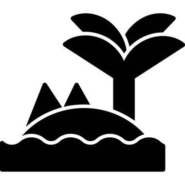 Doğa simgesinin vektör illüstrasyonu