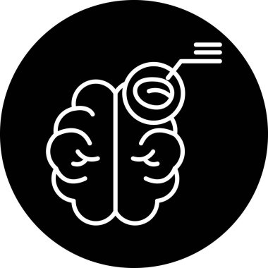 Beyin. Web simgesi basit tasarım