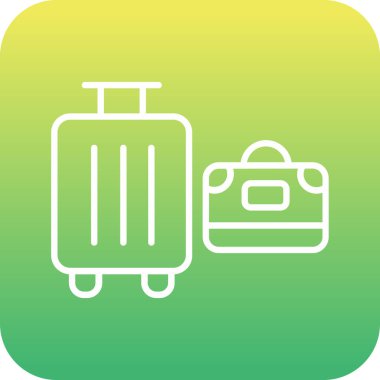 bavul ikonu vektör illüstrasyonu