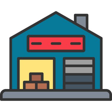 ev garajı vektör illüstrasyonu