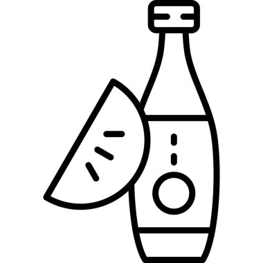 Şişe. Web simgesi basit illüstrasyon