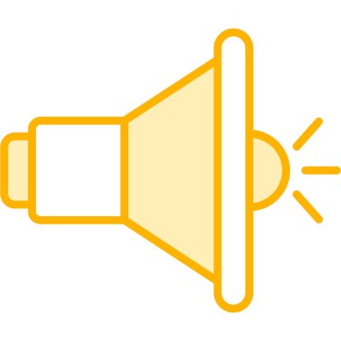 megafon ikonu. Web için megone vektör simgelerinin özet çizimi