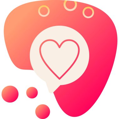 Düz bir sevgililer günü aşk simgesi