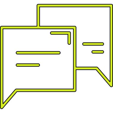 Konuş. Web simgesi basit illüstrasyon