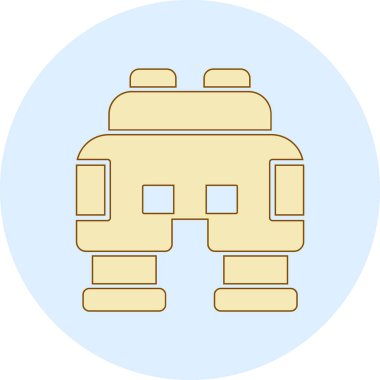 Robot simgesi. Web için robotik vektör simgelerinin basit çizimi