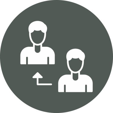 İş insanları simgesinin vektör illüstrasyonu