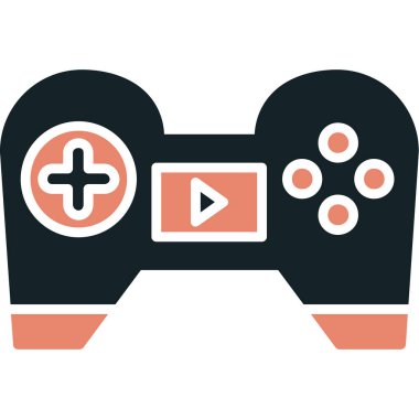 Oyun kumandası renkli vektör simgesi