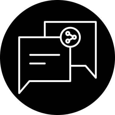 Sohbet simgesinin vektör illüstrasyonu