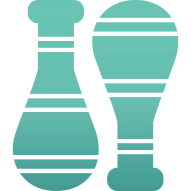 bowling. Web simgesi basit illüstrasyon