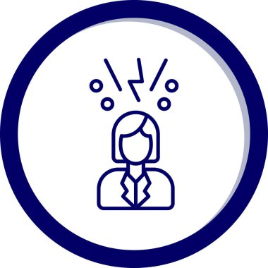 Kadın simgesinin vektör illüstrasyonu