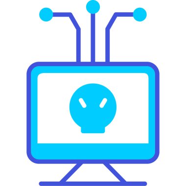 robot. Web simgesi basit illüstrasyon