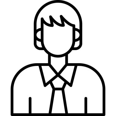 işadamı avatar kutsal kişilerin resmi, vektör çizim