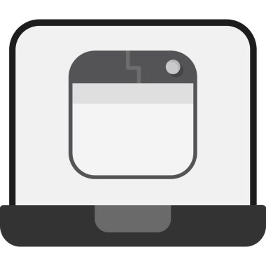 Laptop Düz Vektör Simgesi