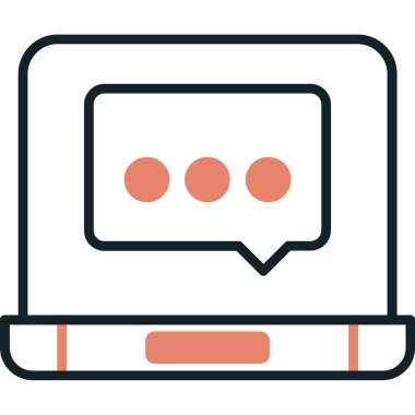 Web sohbet simge vektör çizim