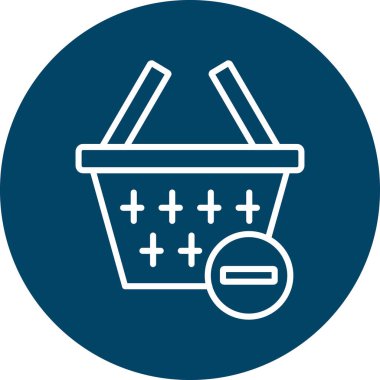 Alışveriş sepeti simgesi, vektör illüstrasyonu