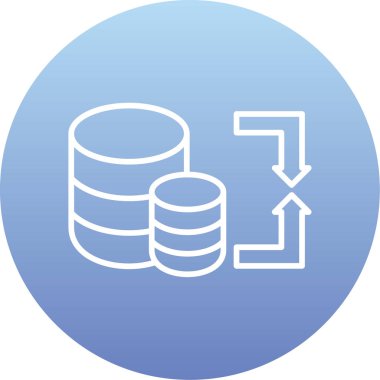 veritabanı. Web simgesi basit illüstrasyon