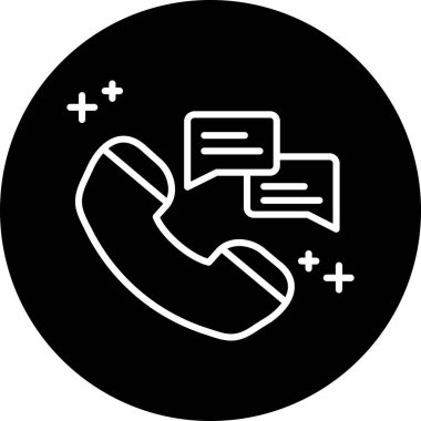 Bir çağrı simgesinin vektör illüstrasyonu