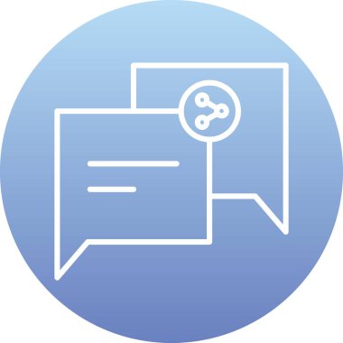 Sohbet simgesi vektör illüstrasyonu