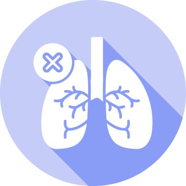 Ciğerler. Web simgesi basit illüstrasyon