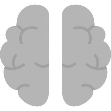 Beyin simgesi, vektör illüstrasyonu