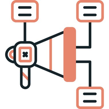 megafon ikonu. Web için megafon vektör simgelerinin basit çizimi