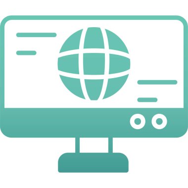 Beyaz üzerinde izole edilmiş dünya, web simgesi ve vektör tasarımı ile izleme