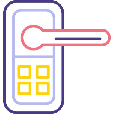 kapı simgesi vektör illüstrasyonu