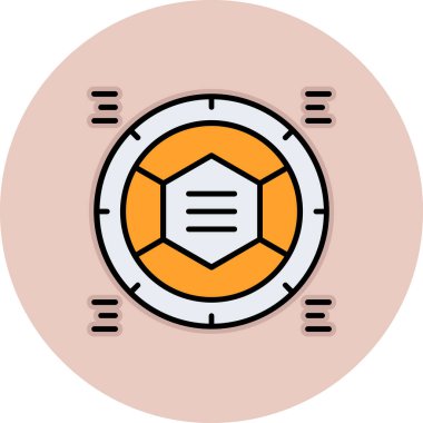 Pusula. Web simgesi basit illüstrasyon