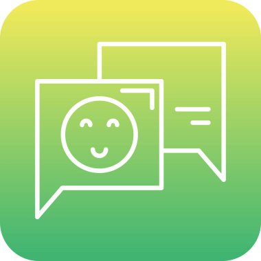 güzel sohbet konuşma balonu vektör satırı simgesi