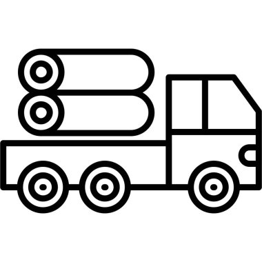 Kamyon. Web simgesi basit illüstrasyon